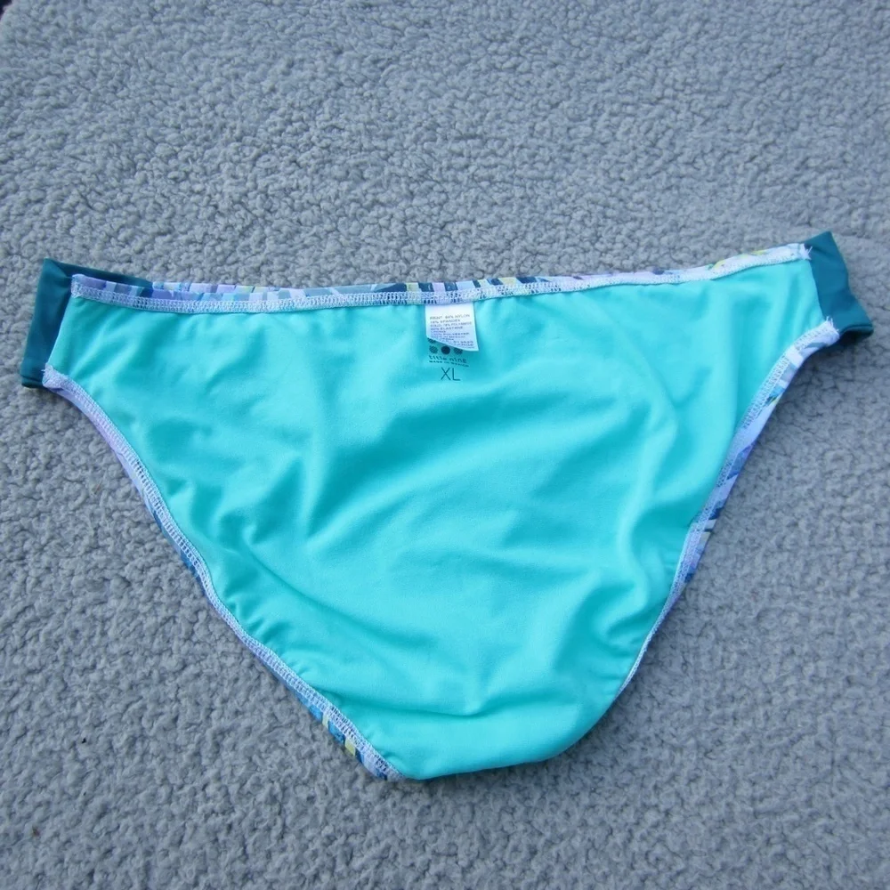 Title Nine Bikini Swim Bottom Womens XL Multi Color Fully Lined‎ Beach Vacation